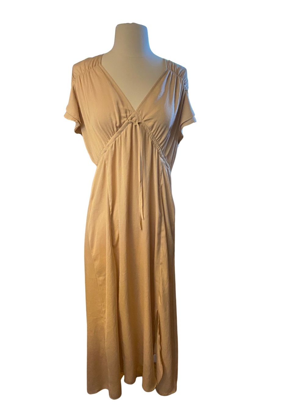 Sofia Schnoor champagne maxi dress